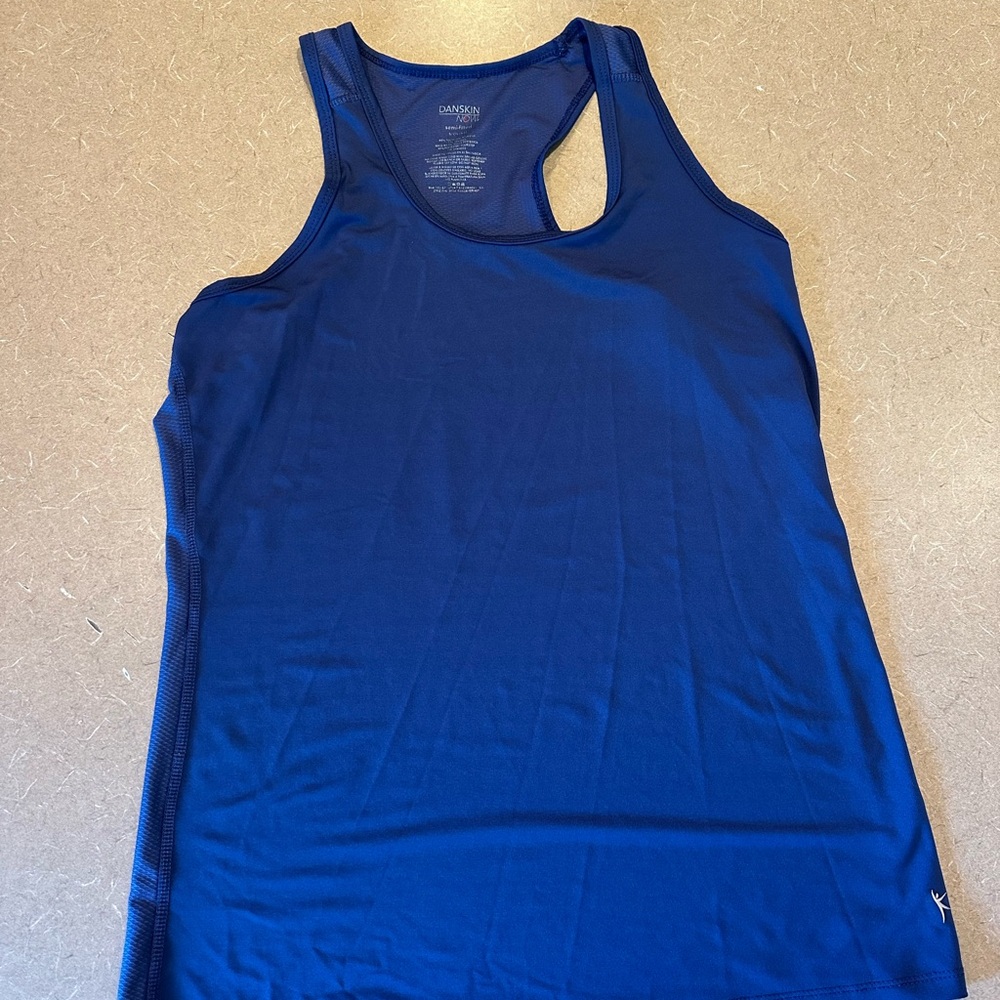 Danskin Now Blue Cut Out Tank Top